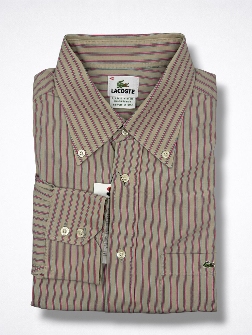 Camisa Lacoste Classic Fit manga larga talla L