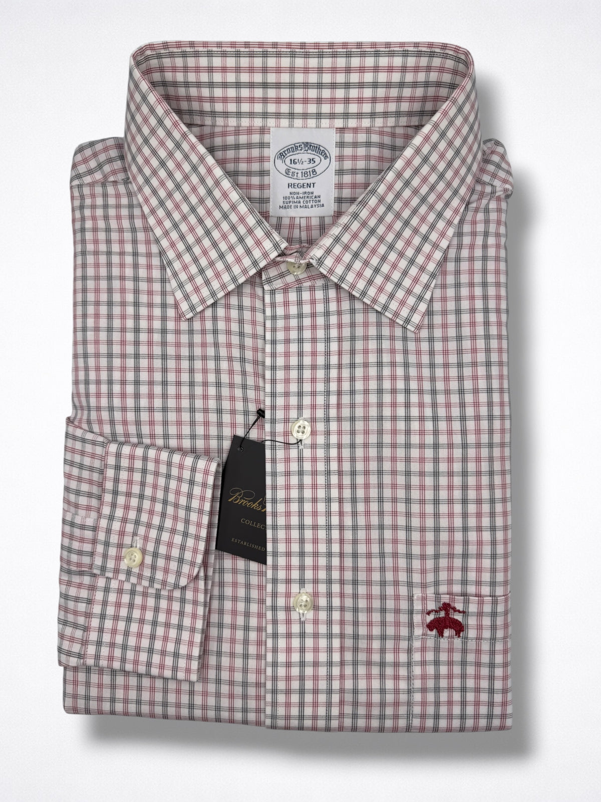 Camisa Brooks Brothers Classic Fit Manga Larga Talla L