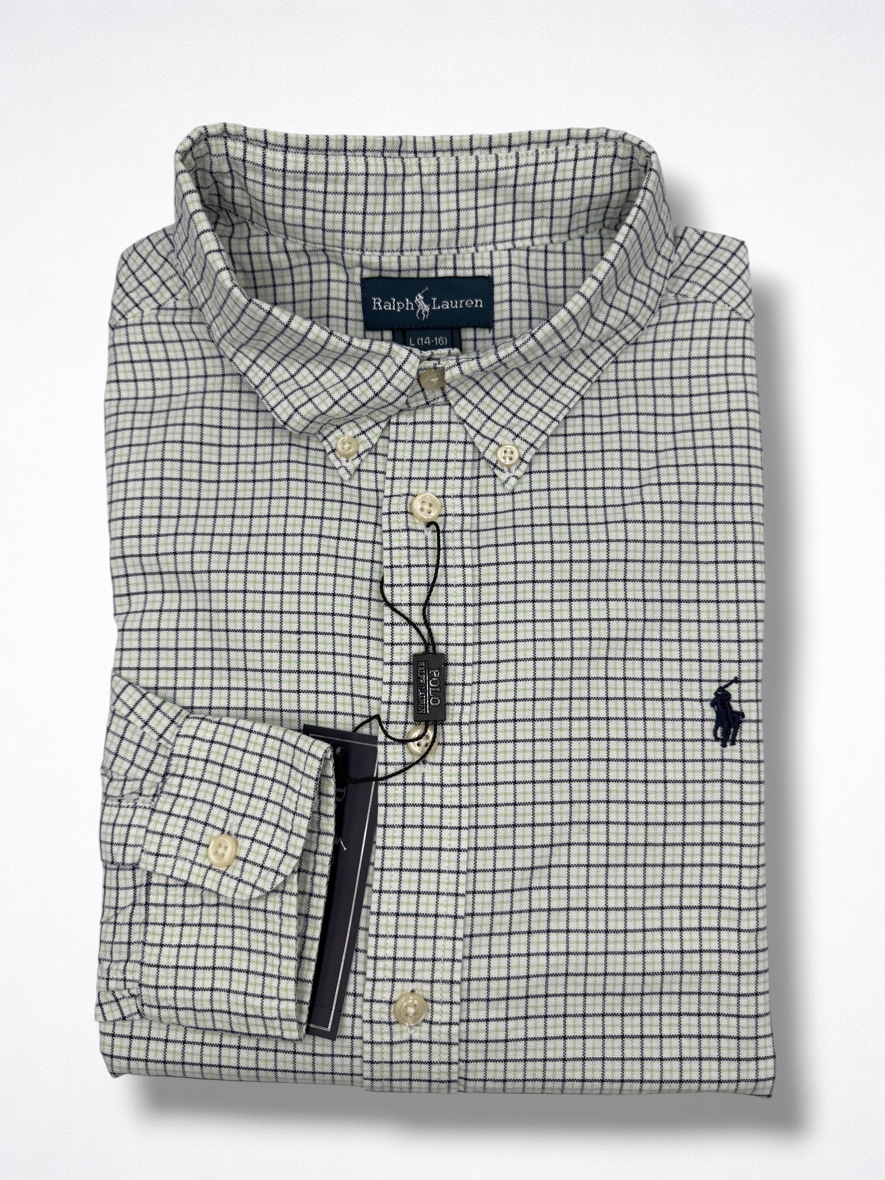Camisa Polo Ralph Lauren Classic Fit manga larga talla 14-16 niño