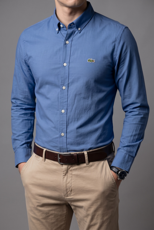Camisa Lacoste talla L slim fit stretch, viene reducida, sirve para talla S