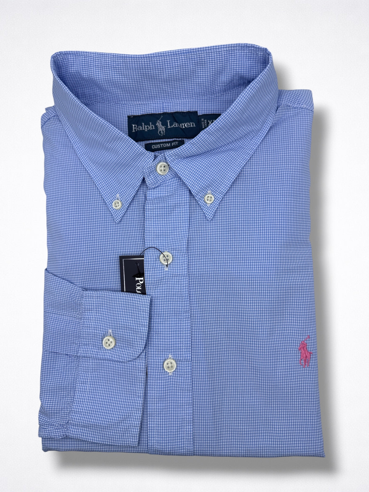 Camisa Polo Ralph Lauren Custom Fit manga larga talla XL