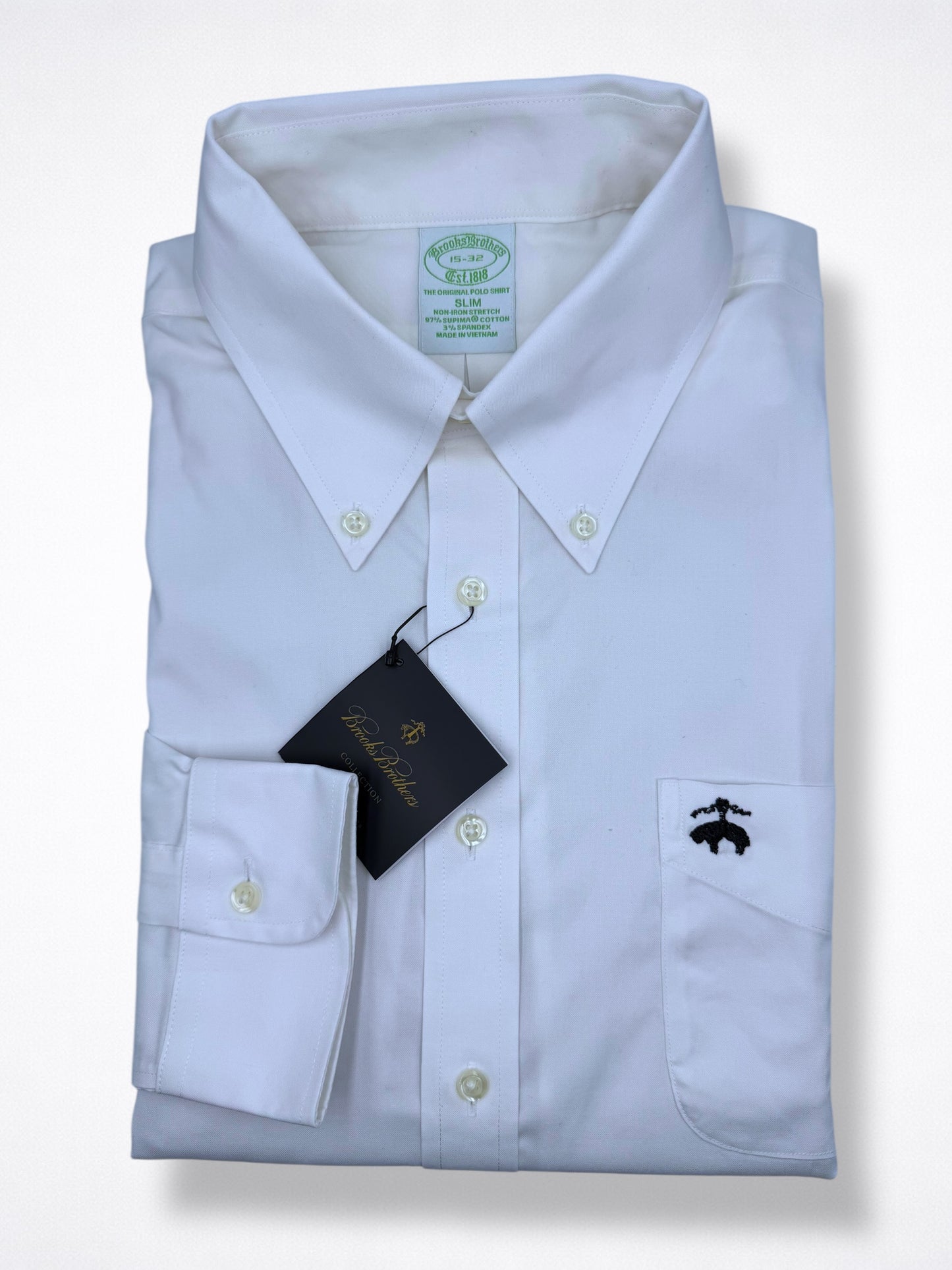 Camisa Brooks Brothers Classic Fit Manga Larga Talla S