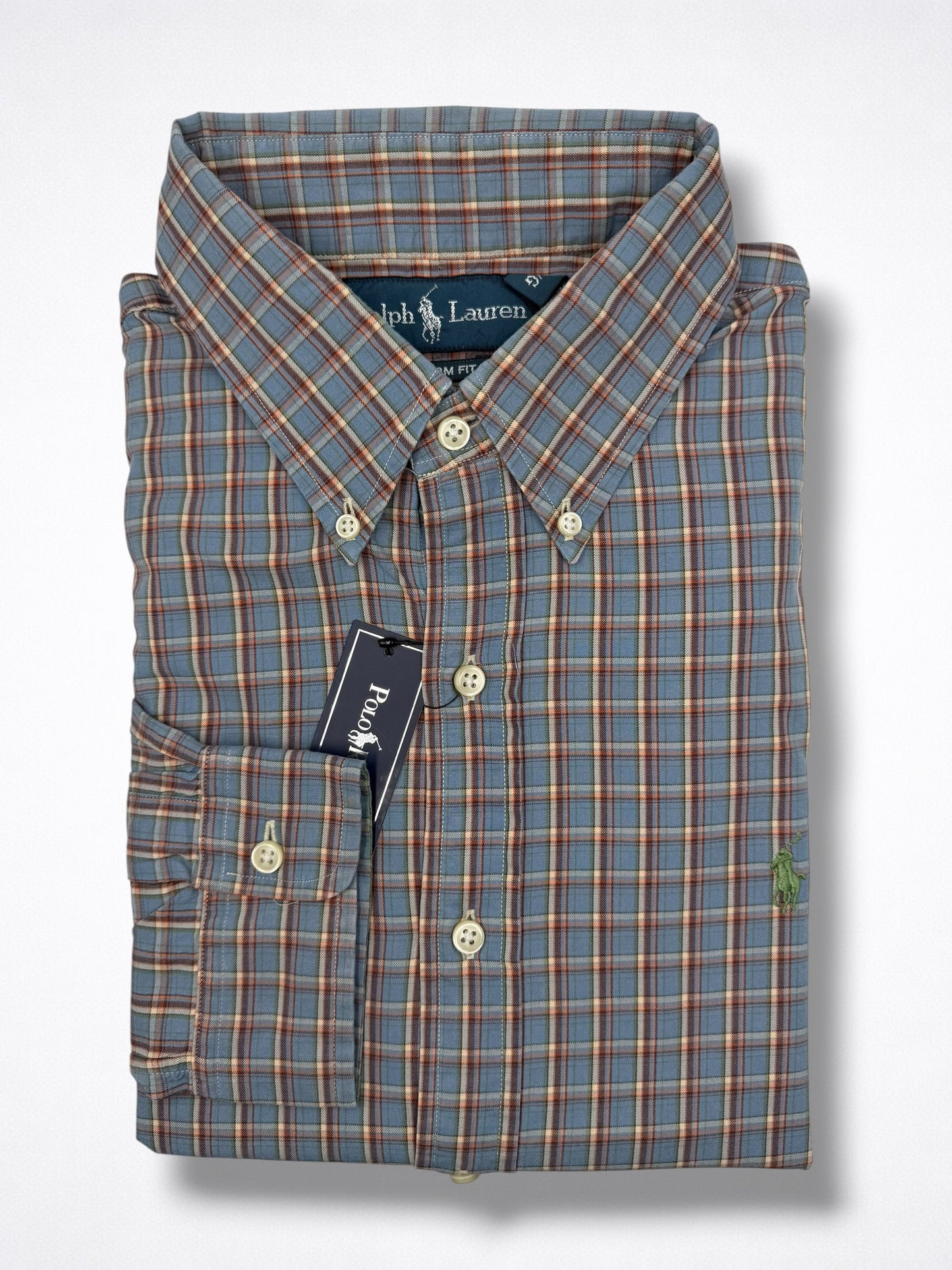 Camisa Polon Ralph Lauren Custom Fit Manga Larga Talla L