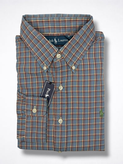 Camisa Polon Ralph Lauren Custom Fit Manga Larga Talla L