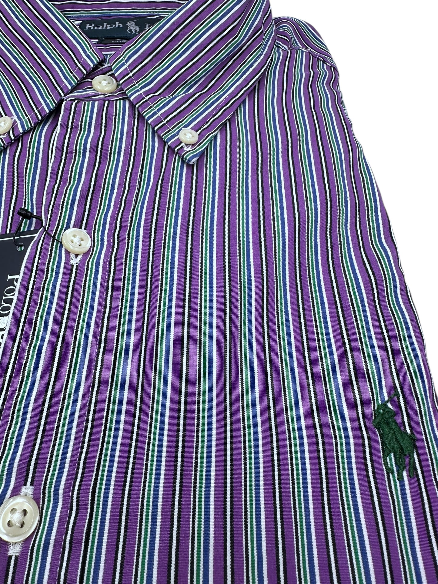 Camisa Polo Ralph Lauren Custom Fit Manga Larga Talla M