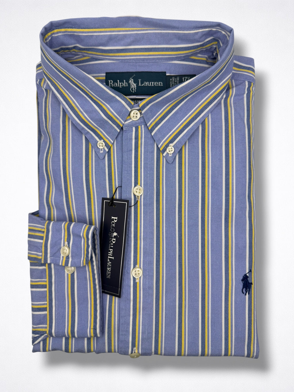 Camisa Polo Ralph Lauren Classic Fit 17 1/2 Manga Larga 34/35 Talla XL