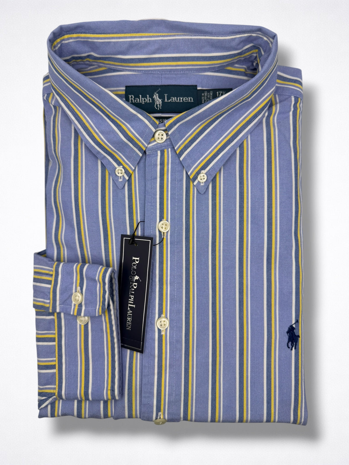 Camisa Polo Ralph Lauren Classic Fit 17 1/2 Manga Larga 34/35 Talla XL