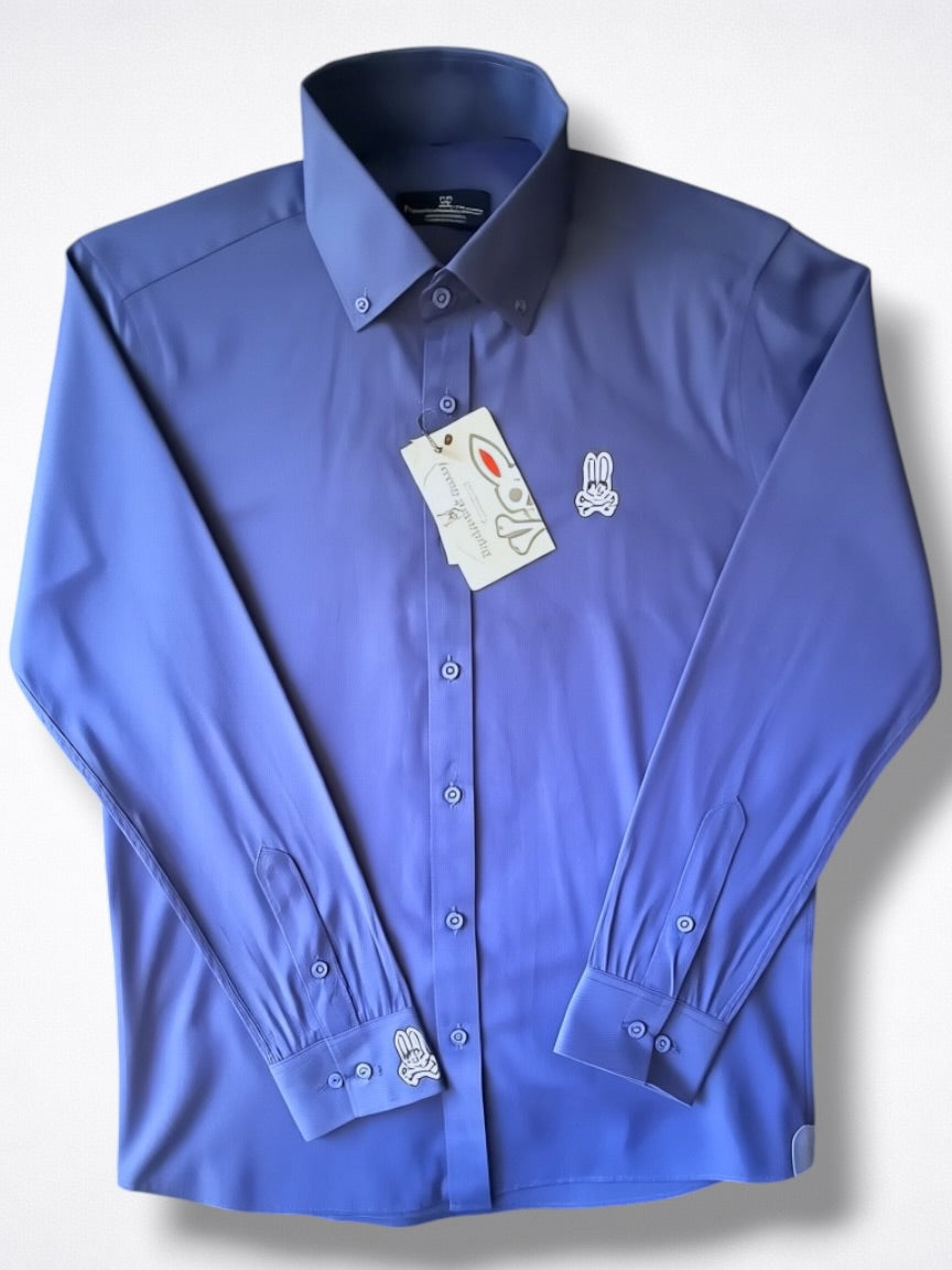 Camisa Psycho Bunny Slim Fit Manga Larga Talla M