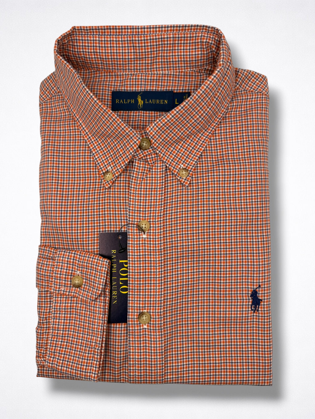 Camisa Polo Ralph Lauren Classic Fit Manga Larga Talla L
