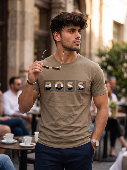 Playera Boss Classic Fit Cuello Redondo Talla L