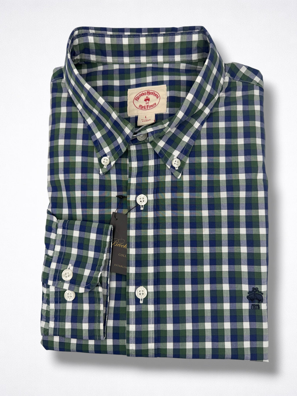 Camisa Brooks Brothers Classic Fit Manga Larga Talla M