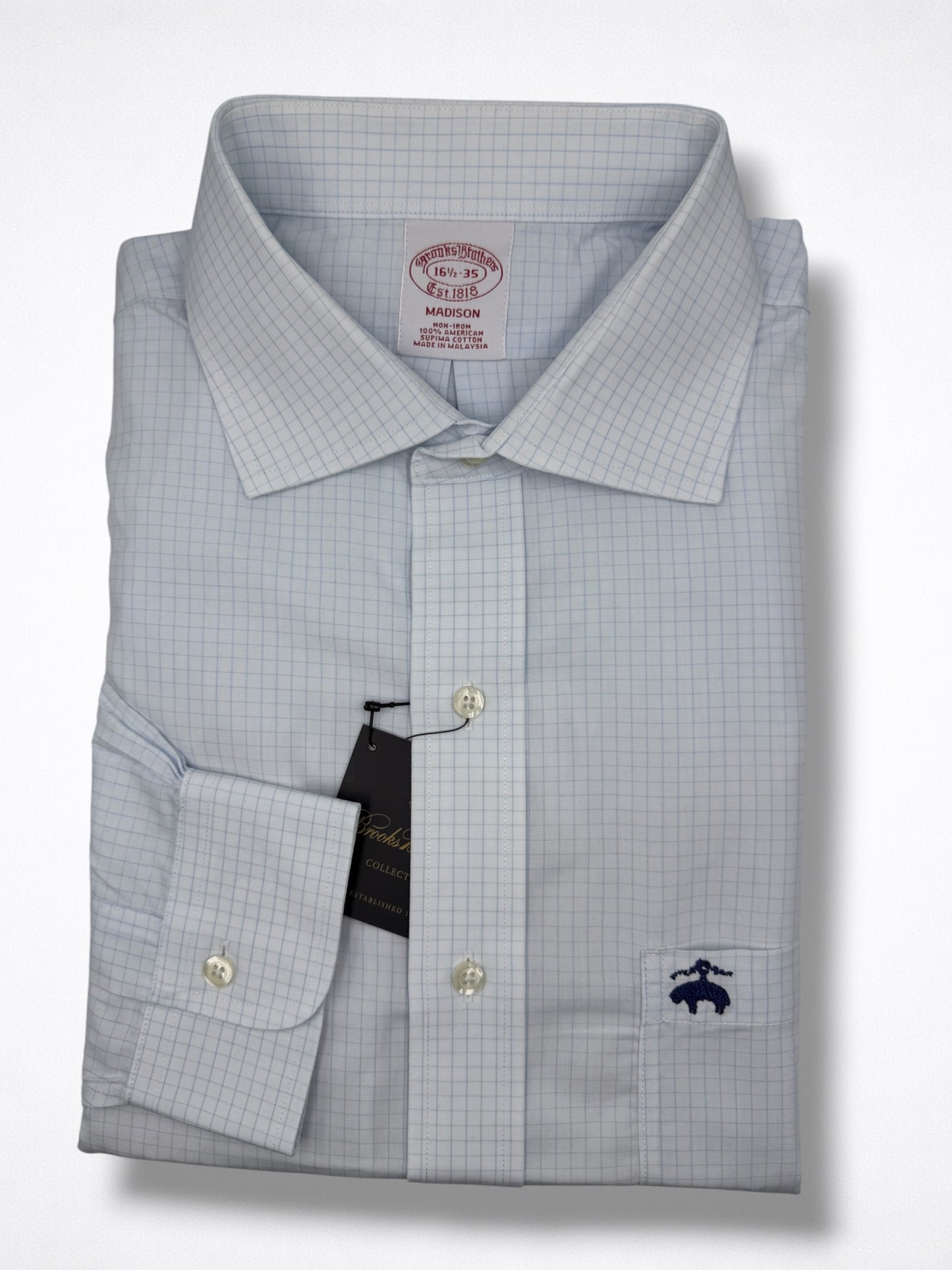 Camisa Brooks Brothers Classic Fit Manga Larga Talla L