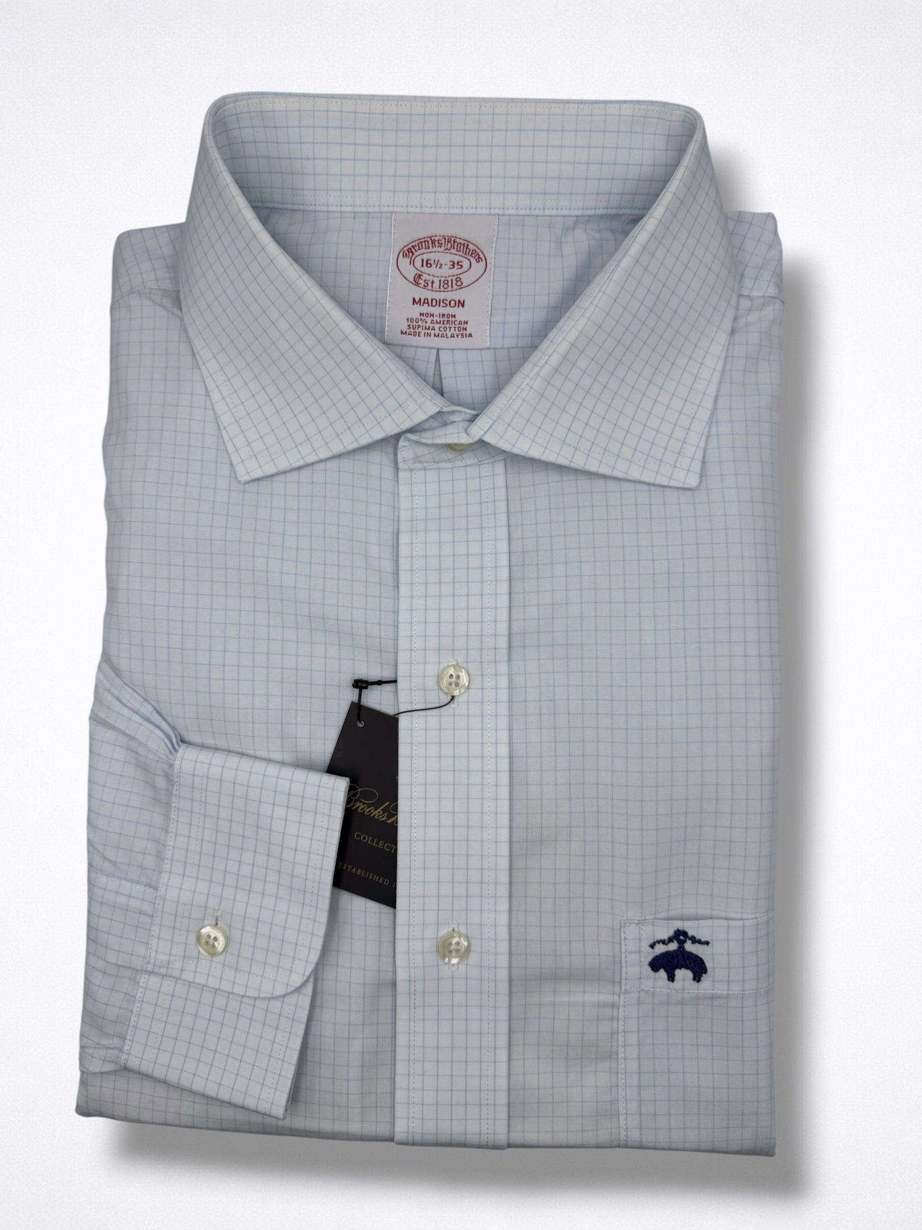 Camisa Brooks Brothers Classic Fit Manga Larga Talla L