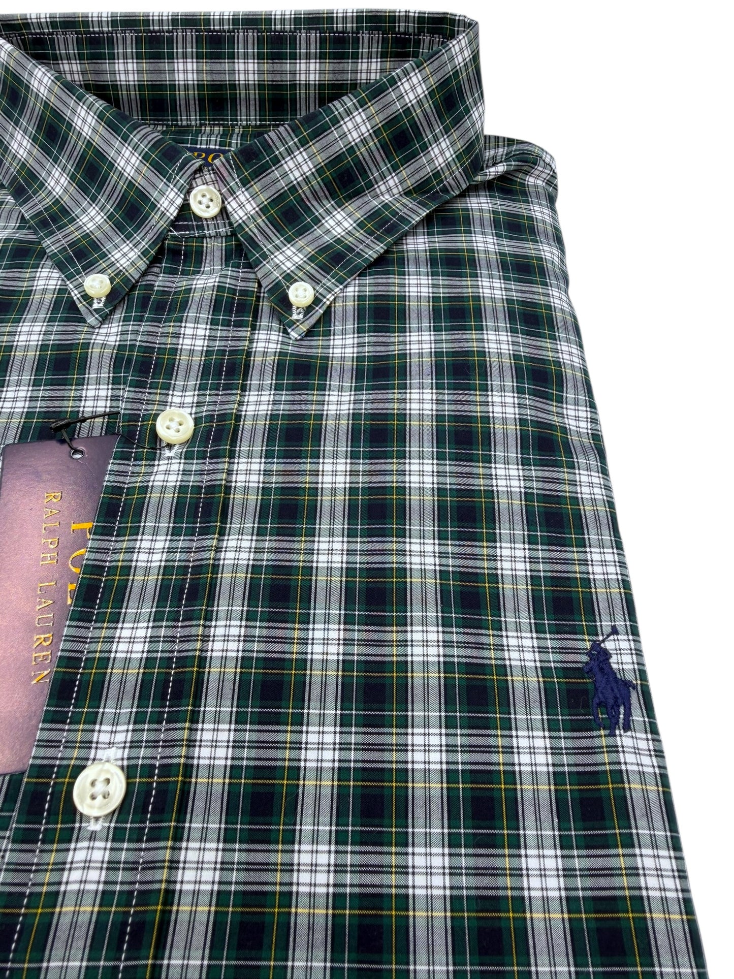Camisa Polo Ralph Lauren Custom Fit Manga Larga Talla XL