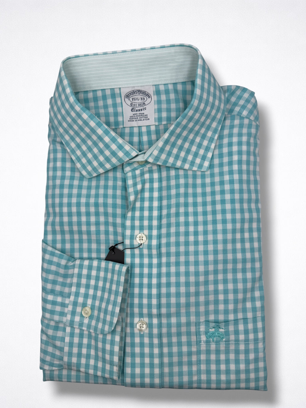 Camisa Brooks Brothres Classic Fit manga larga talla M
