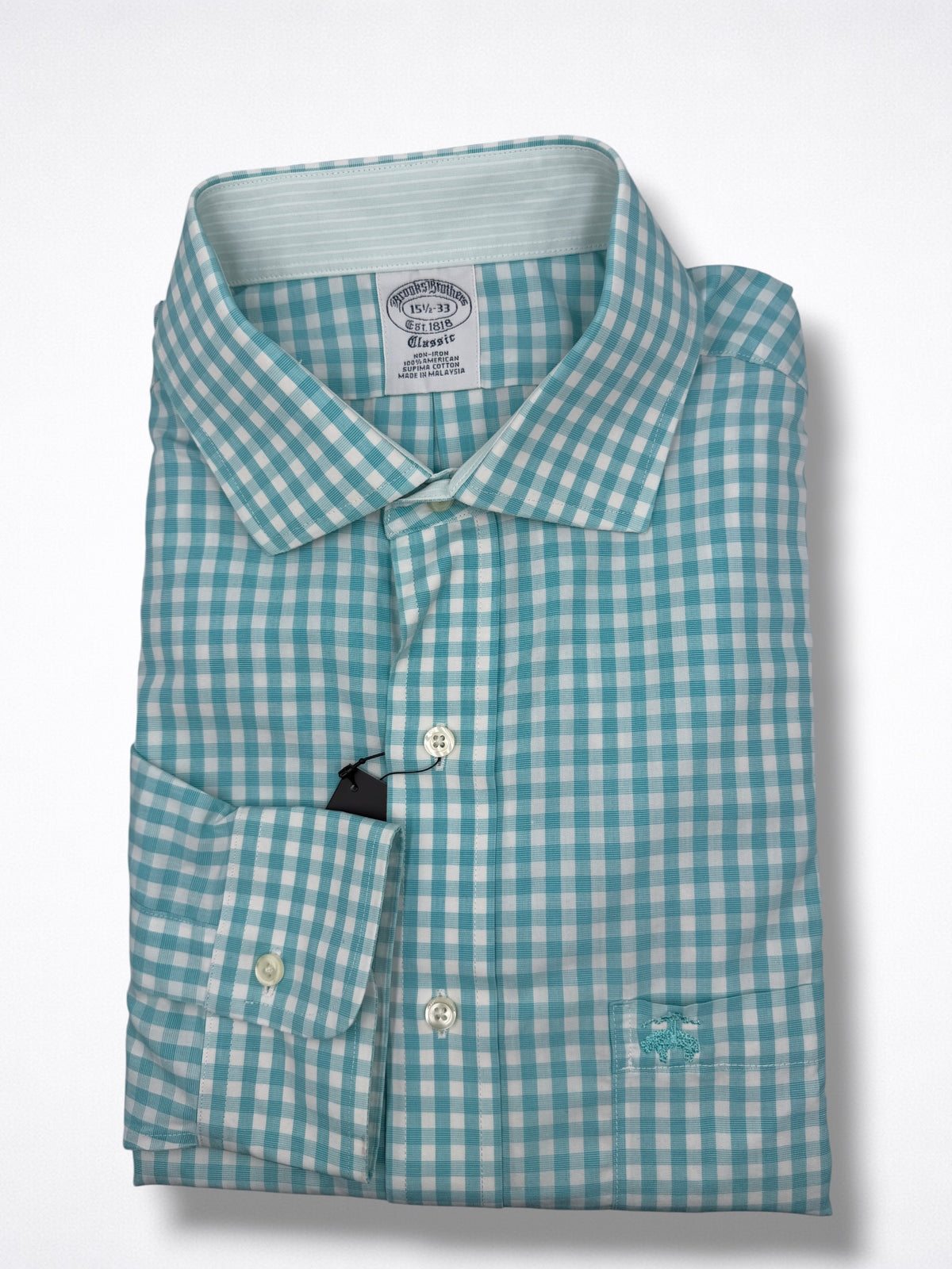Camisa Brooks Brothres Classic Fit manga larga talla M
