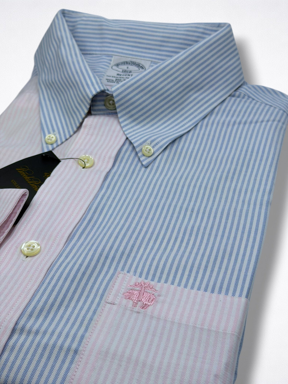 Camisa Brooks Brothers Classic Fit Manga Larga Talla L