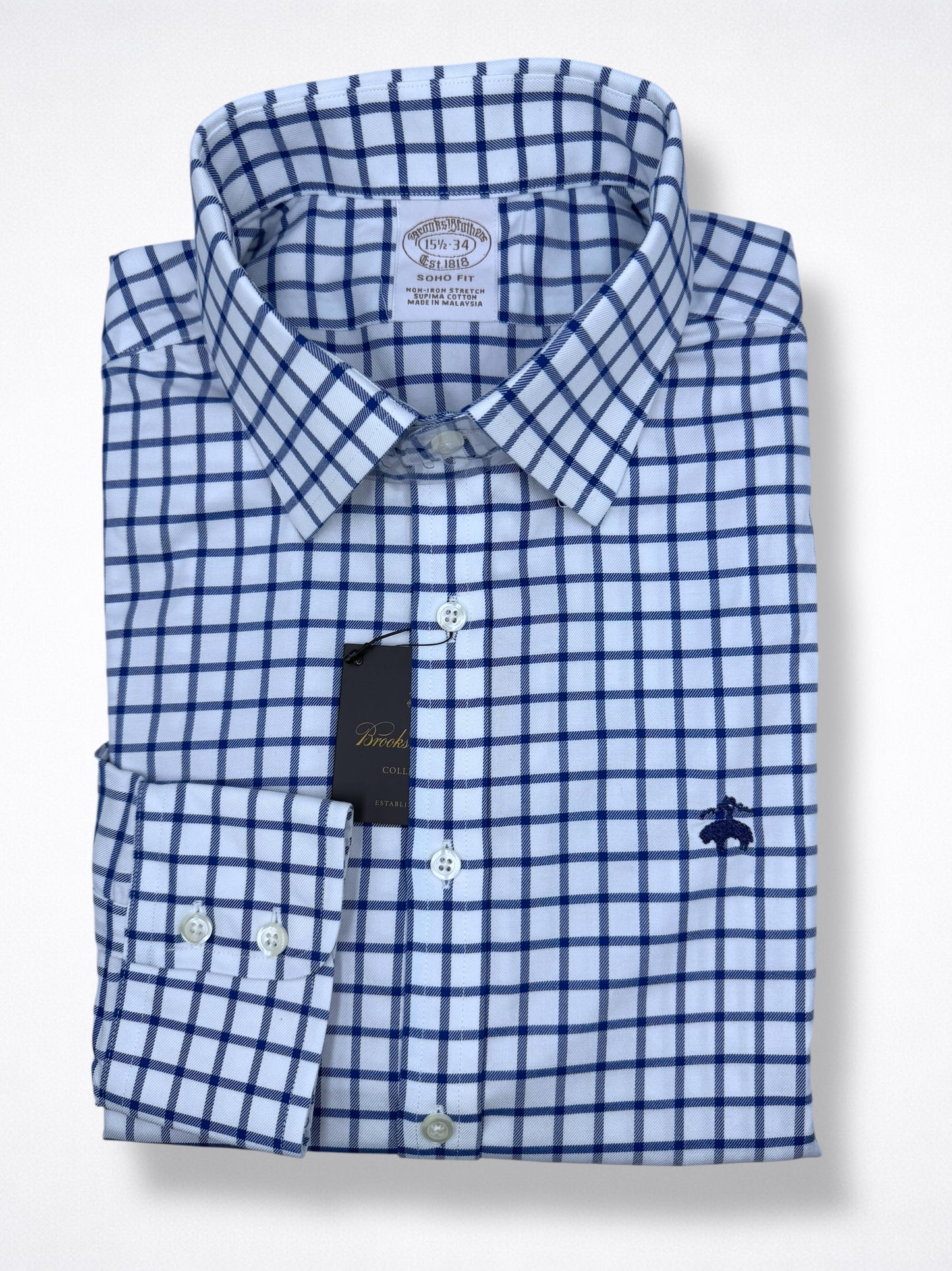 Camisa Brooks Brothers Slim Fit Manga Larga Talla M