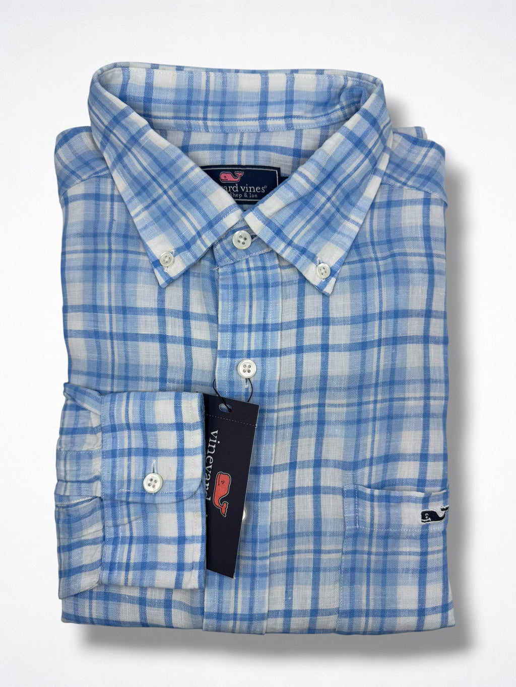 Camisa Vineyard Vines Classic Fit Manga Larga de lino Talla L