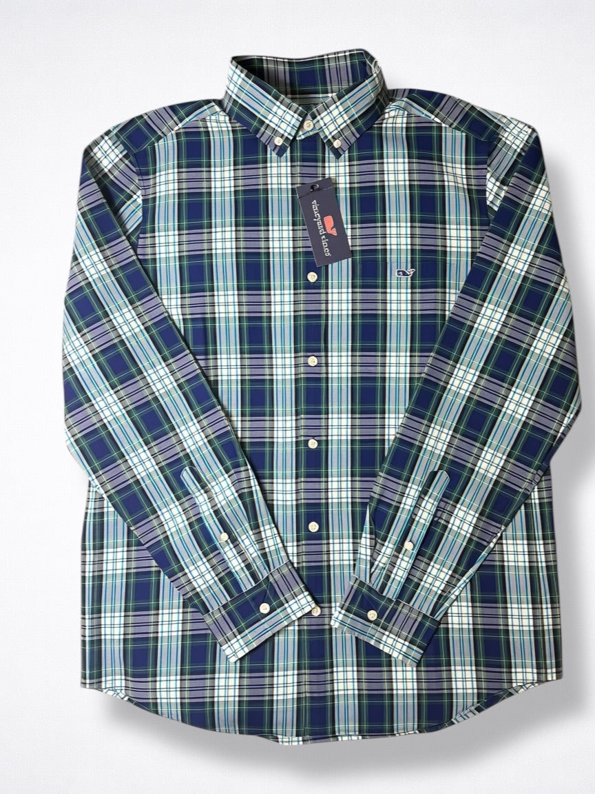 Camisa Vineyard Vines Classic Fit Manga Larga Talla M