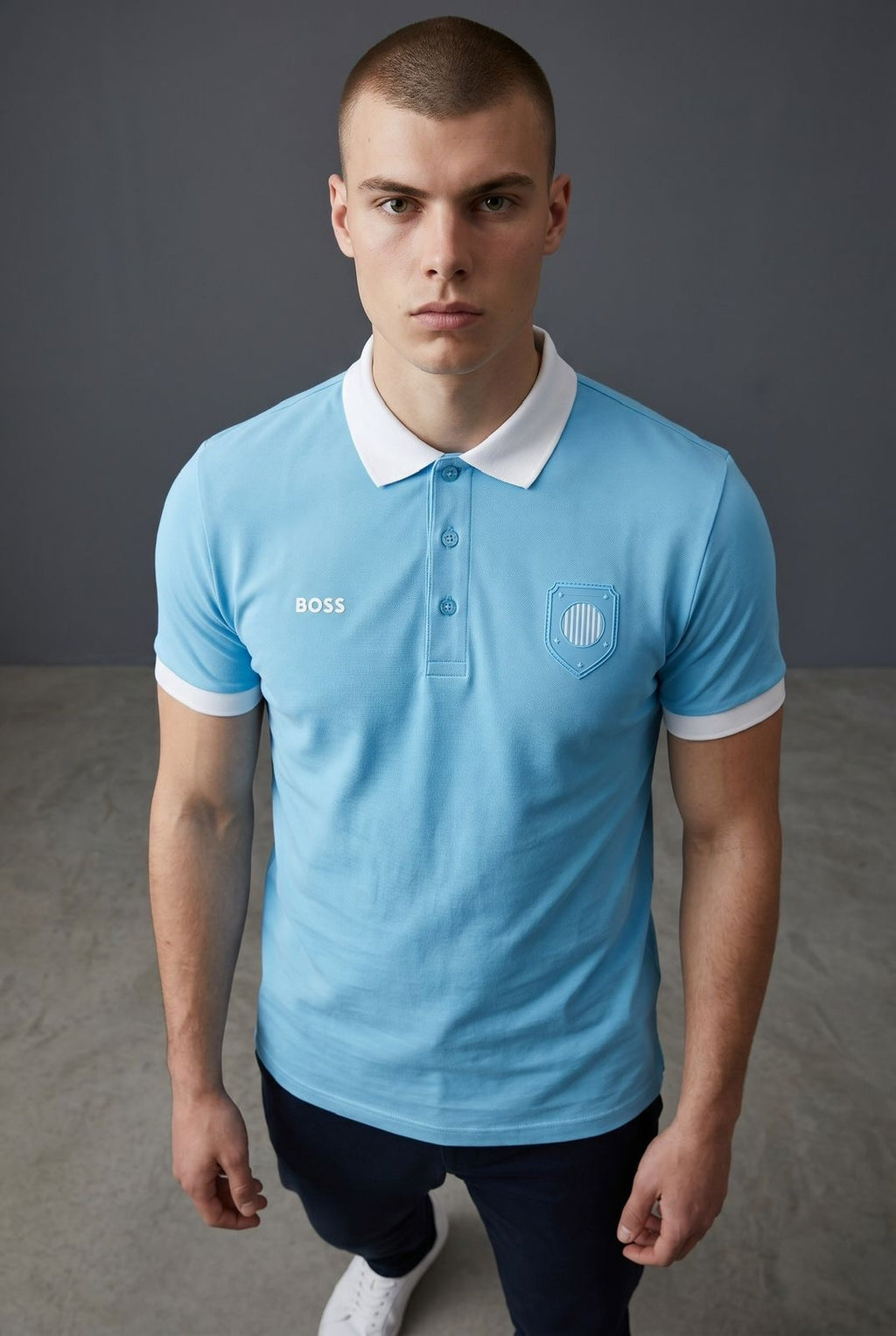 Playera Boss Argentina Regular Fit Tipo Polo Talla L