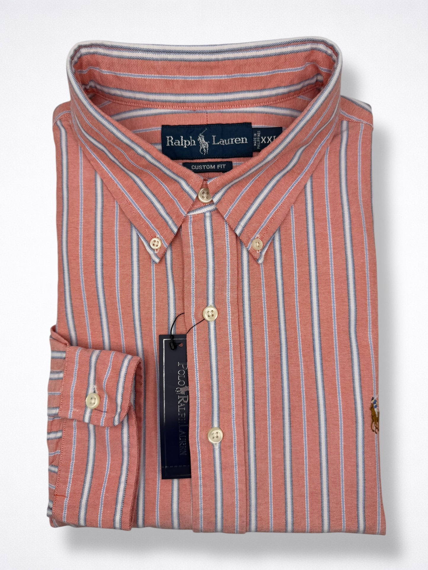 Camisa Polo Ralph Lauren Custom Fit Manga Larga Talla XXL