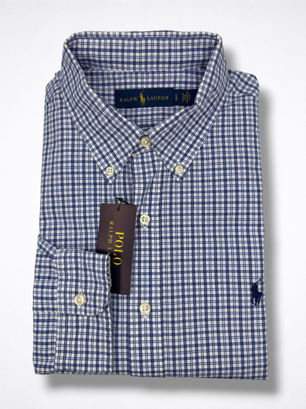 Camisa Polo Ralph Lauren Classic Fit manga larga talla L
