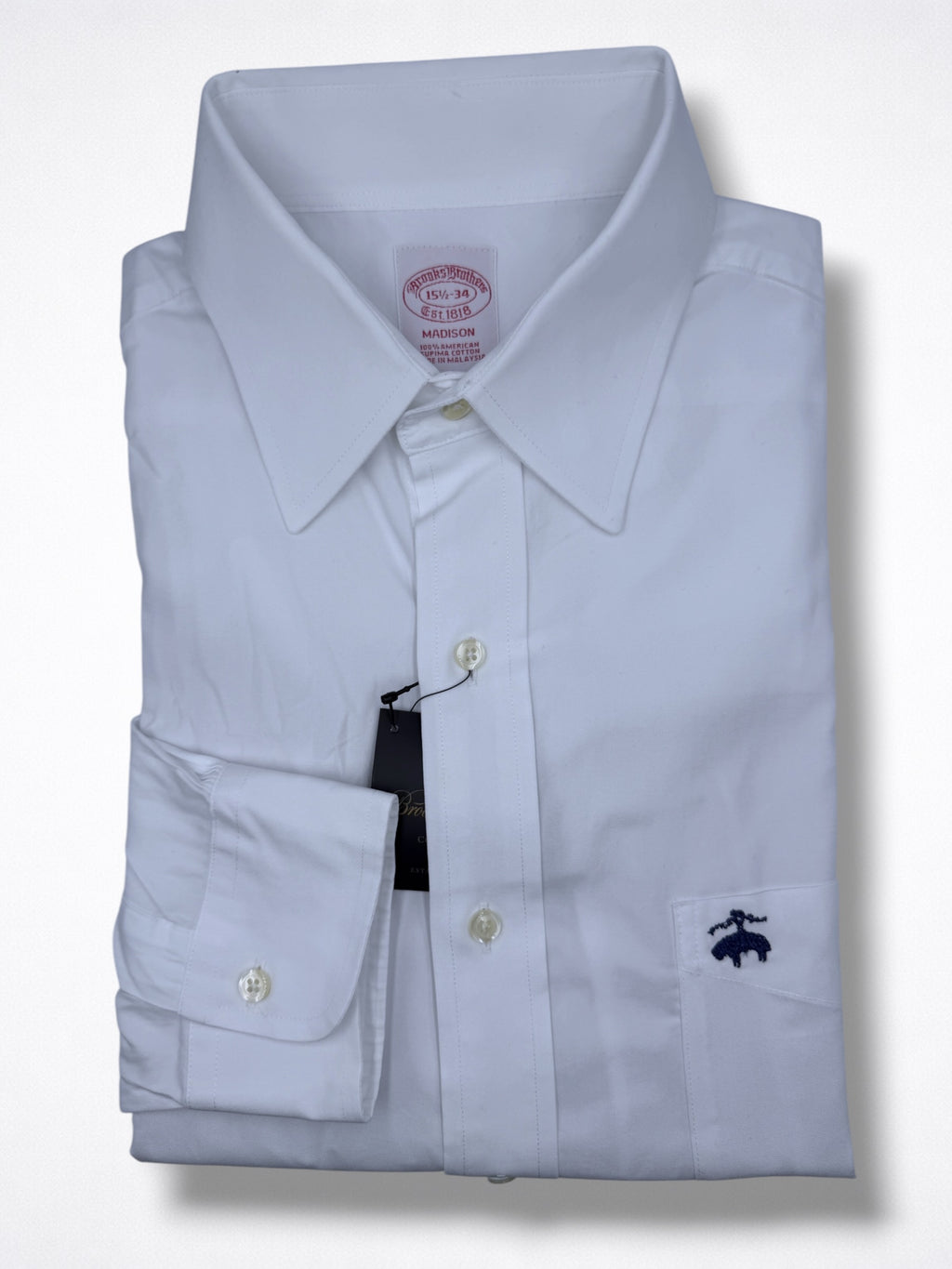 Camisa Brooks Brothers Classic Fit Manga Larga Talla M