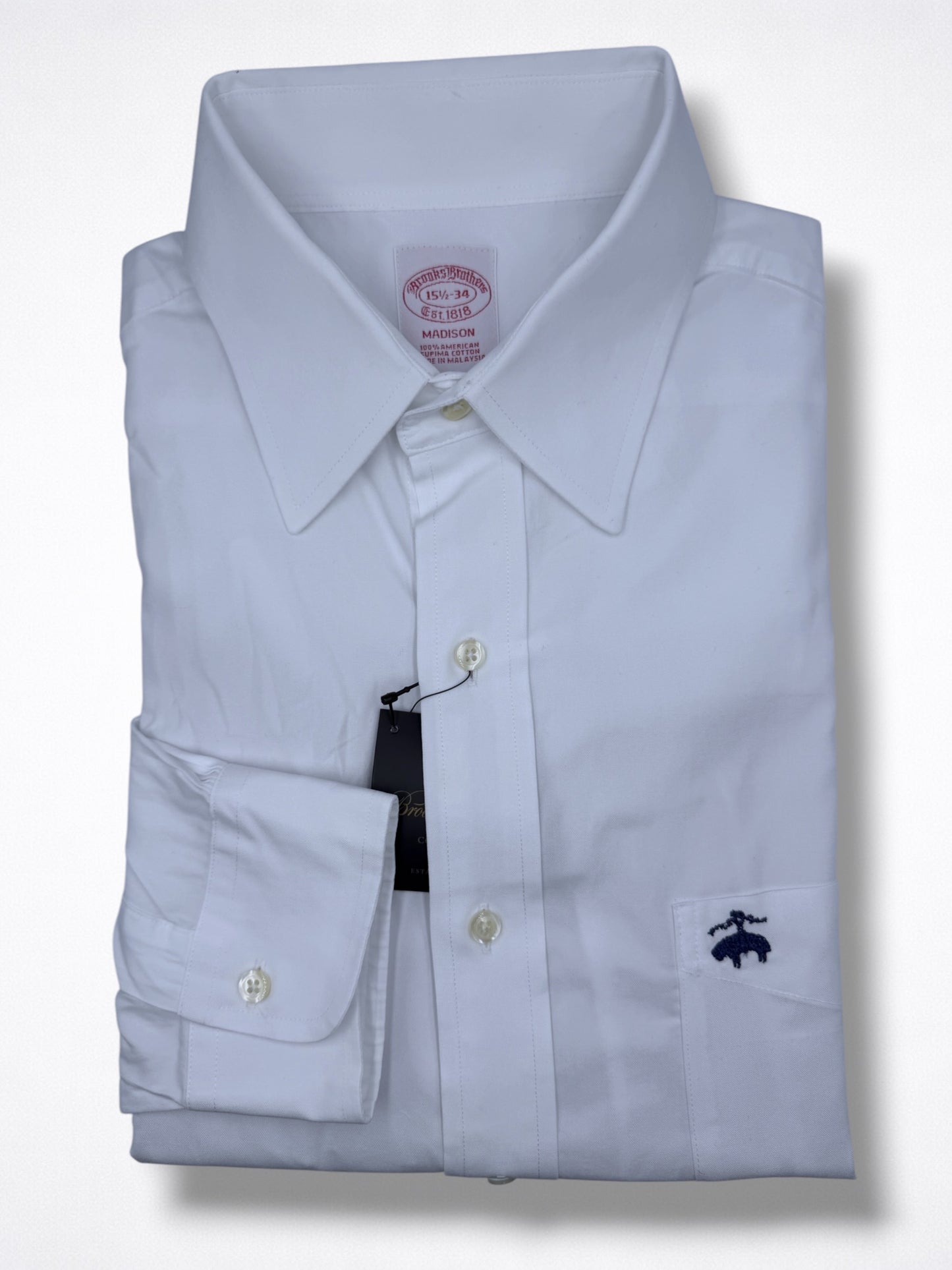 Camisa Brooks Brothers Classic Fit Manga Larga Talla M