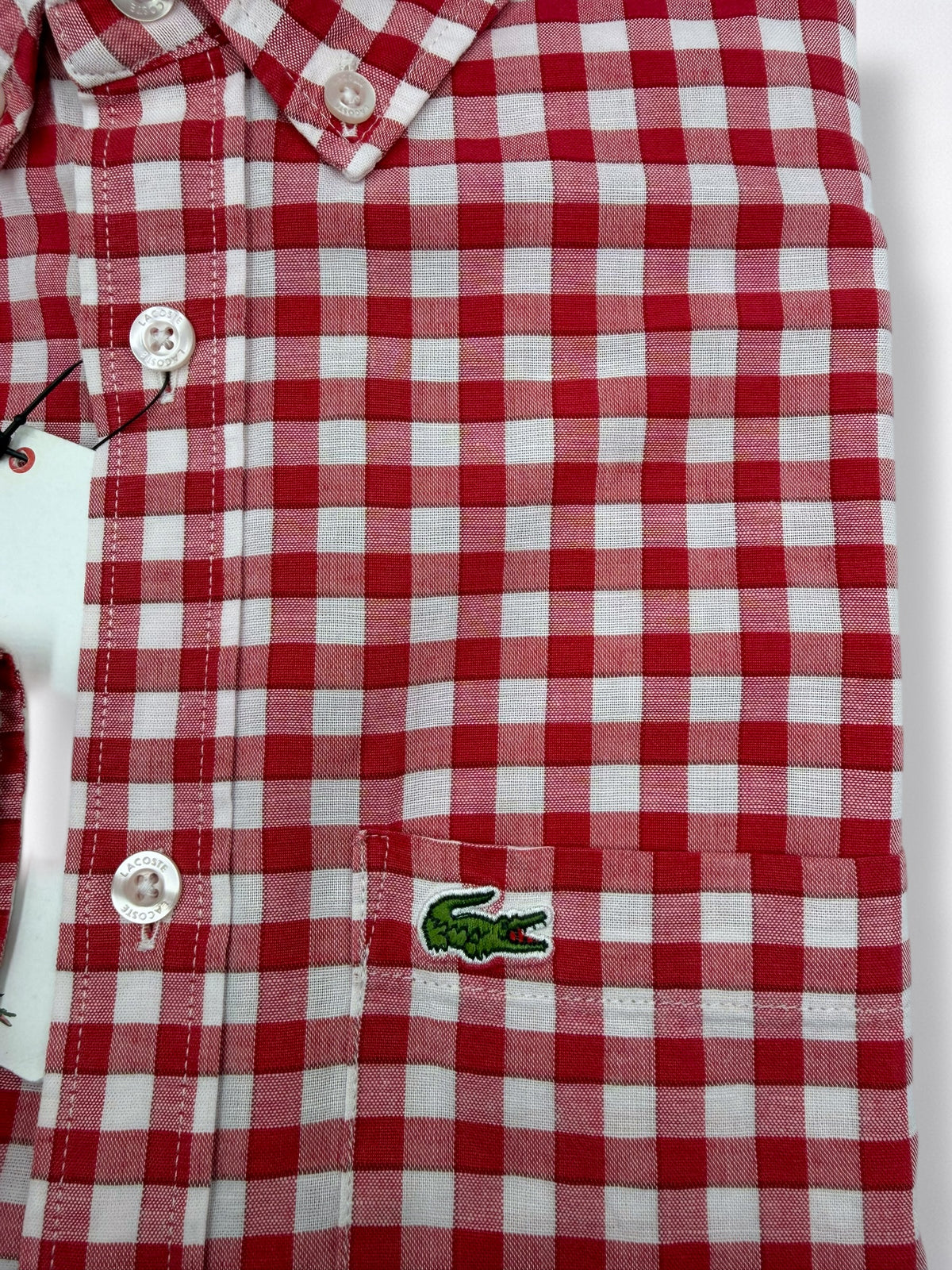 Camisa Lacoste Custom Fit Manga Larga Talla M
