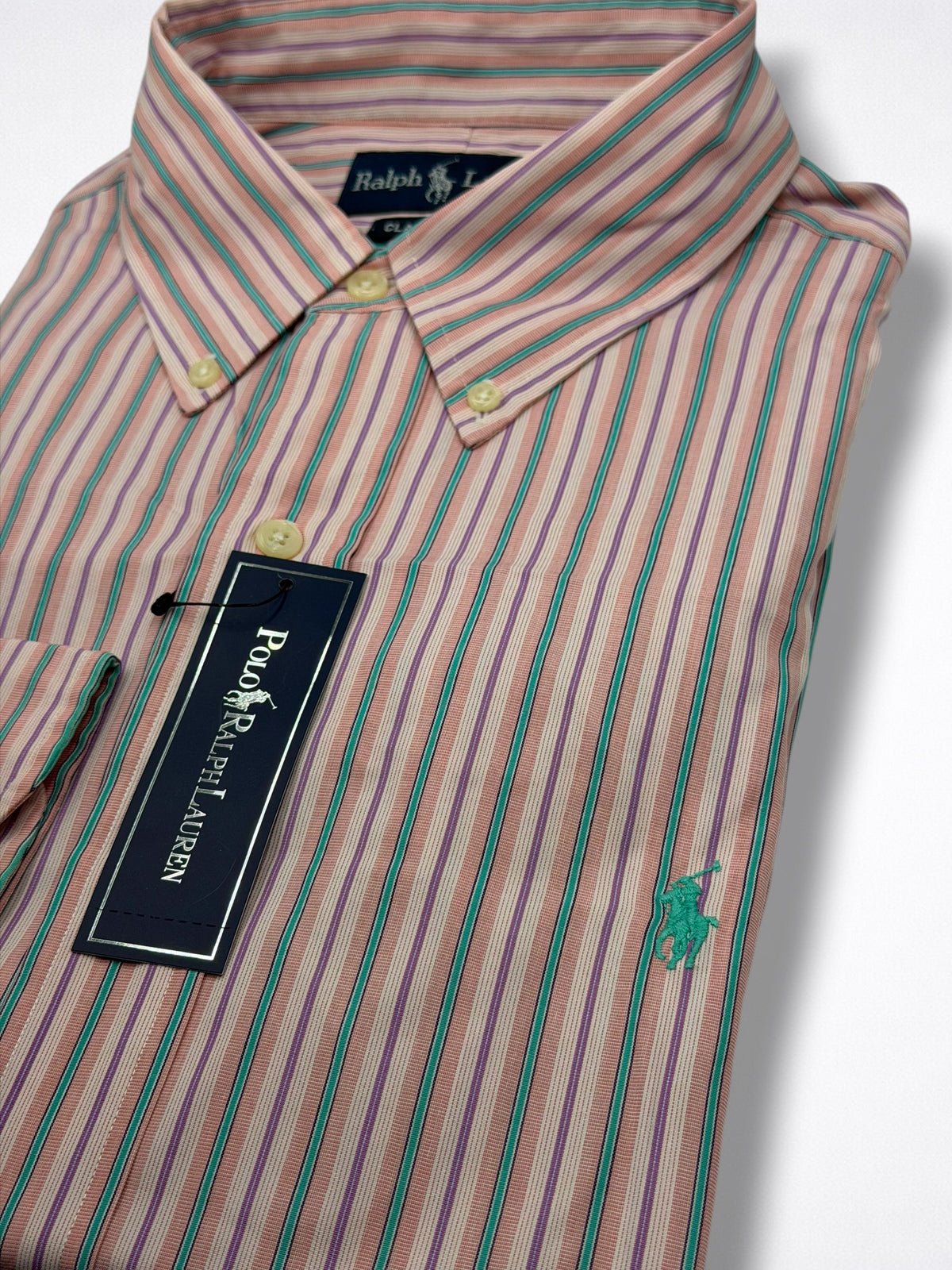 Camisa Polo Ralph Lauren Classic Fit Manga Larga Talla L