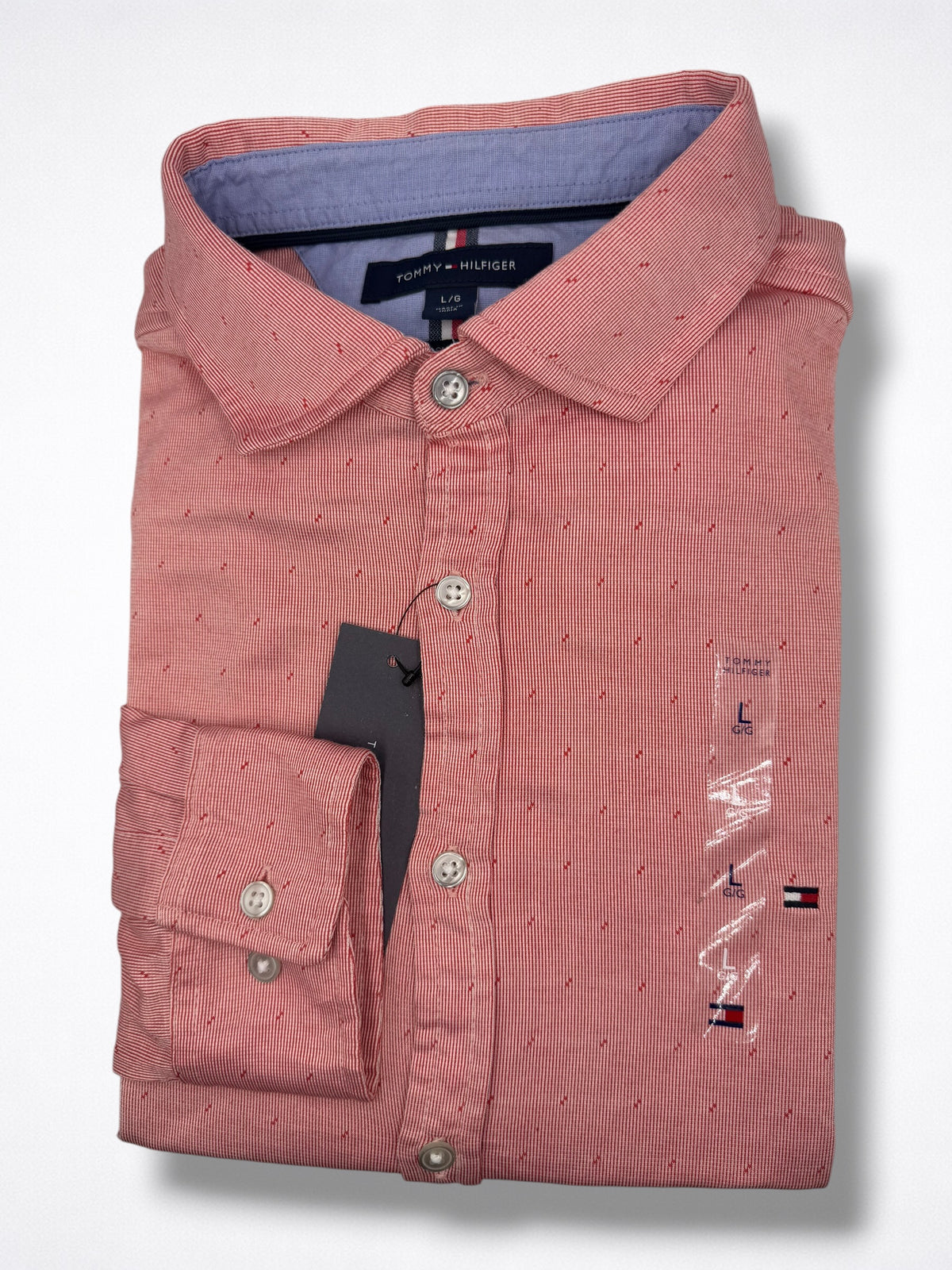 Camisa Tommy Hilfiger Slim Fit Manga Larga Talla L