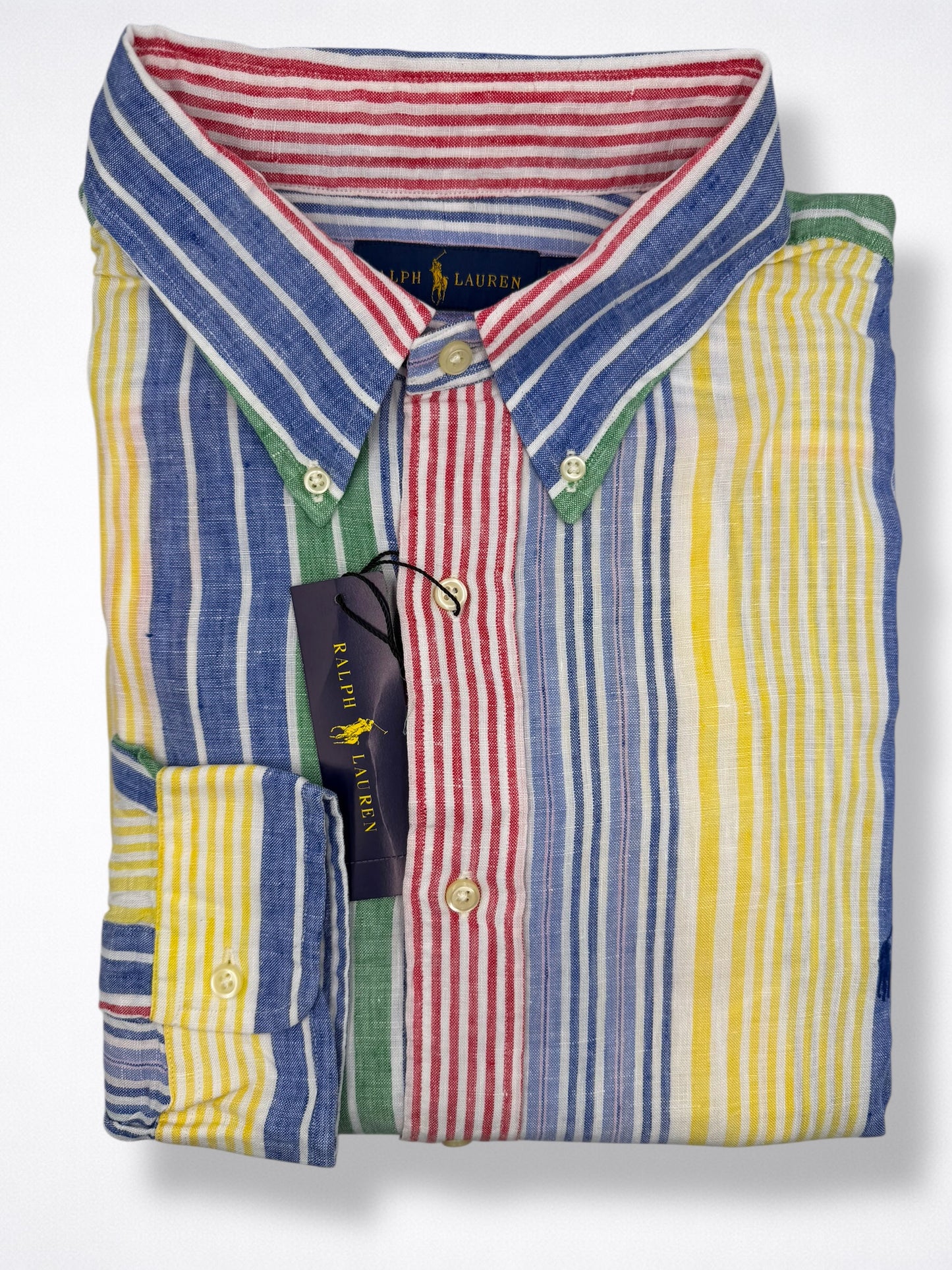 Camisa Polo Ralph Lauren Classic Fit Manga larga de lino Talla XXL