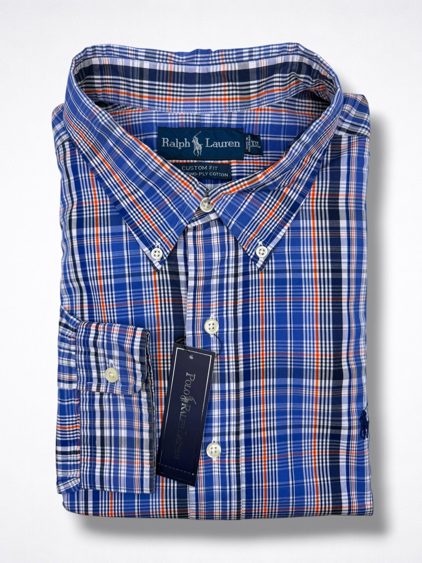 Camisa Polo Ralph Lauren Custom Fit Manga Larga Talla XXL