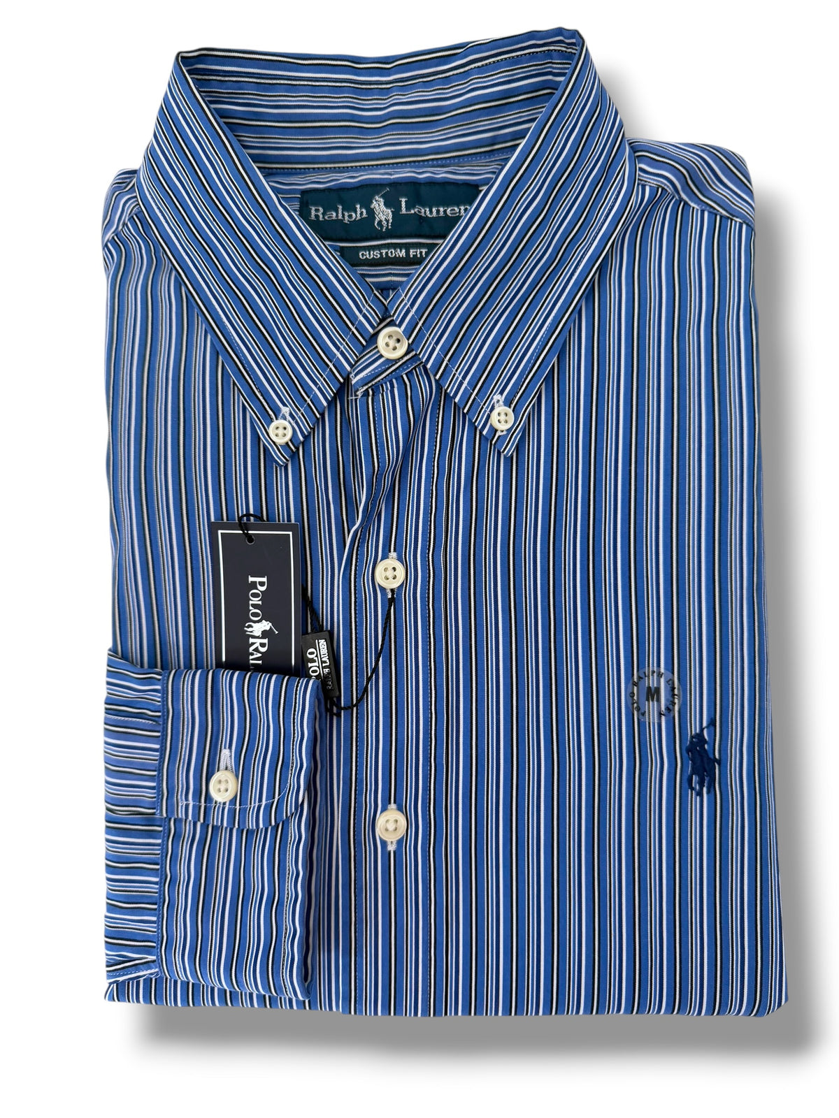 Camisa Polo Ralph Lauren Custom Fit Manga Larga Talla M