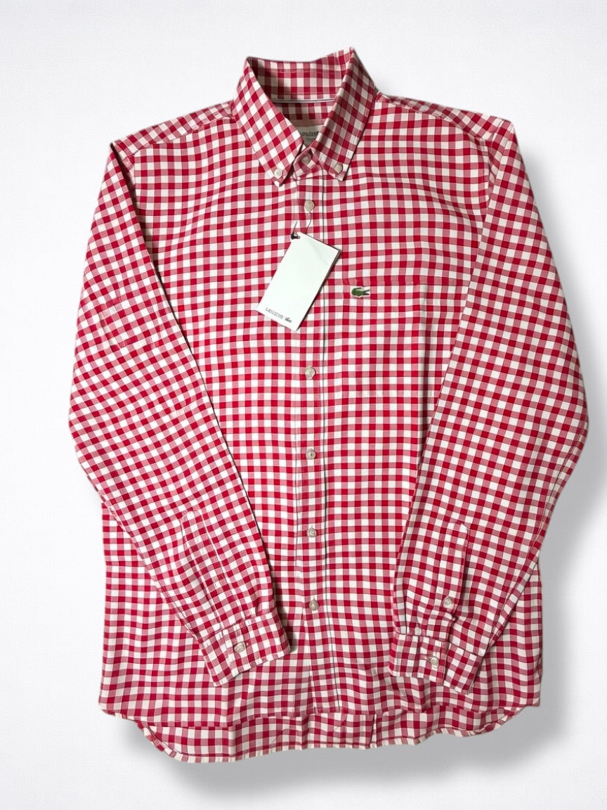 Camisa Lacoste Custom Fit Manga Larga Talla M