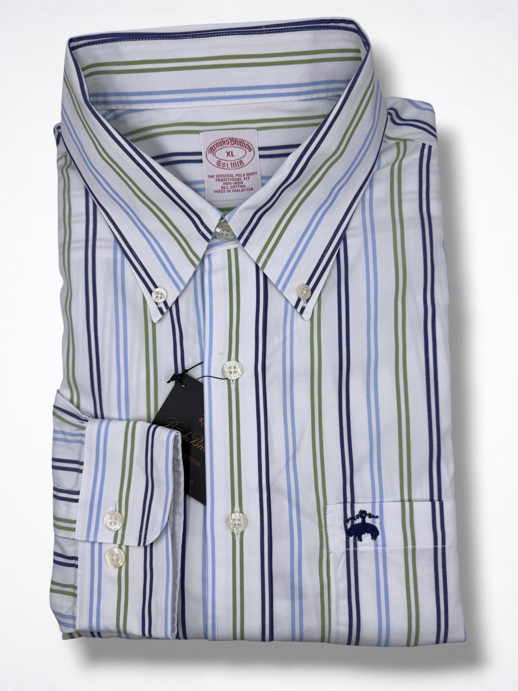 Camisa Brooks Brothers Classic Fit Manga Larga Talla XXL