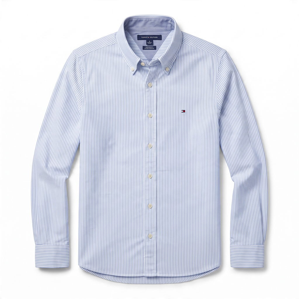 Camisa Tommy Hilfiger Custom Fit manga larga talla S