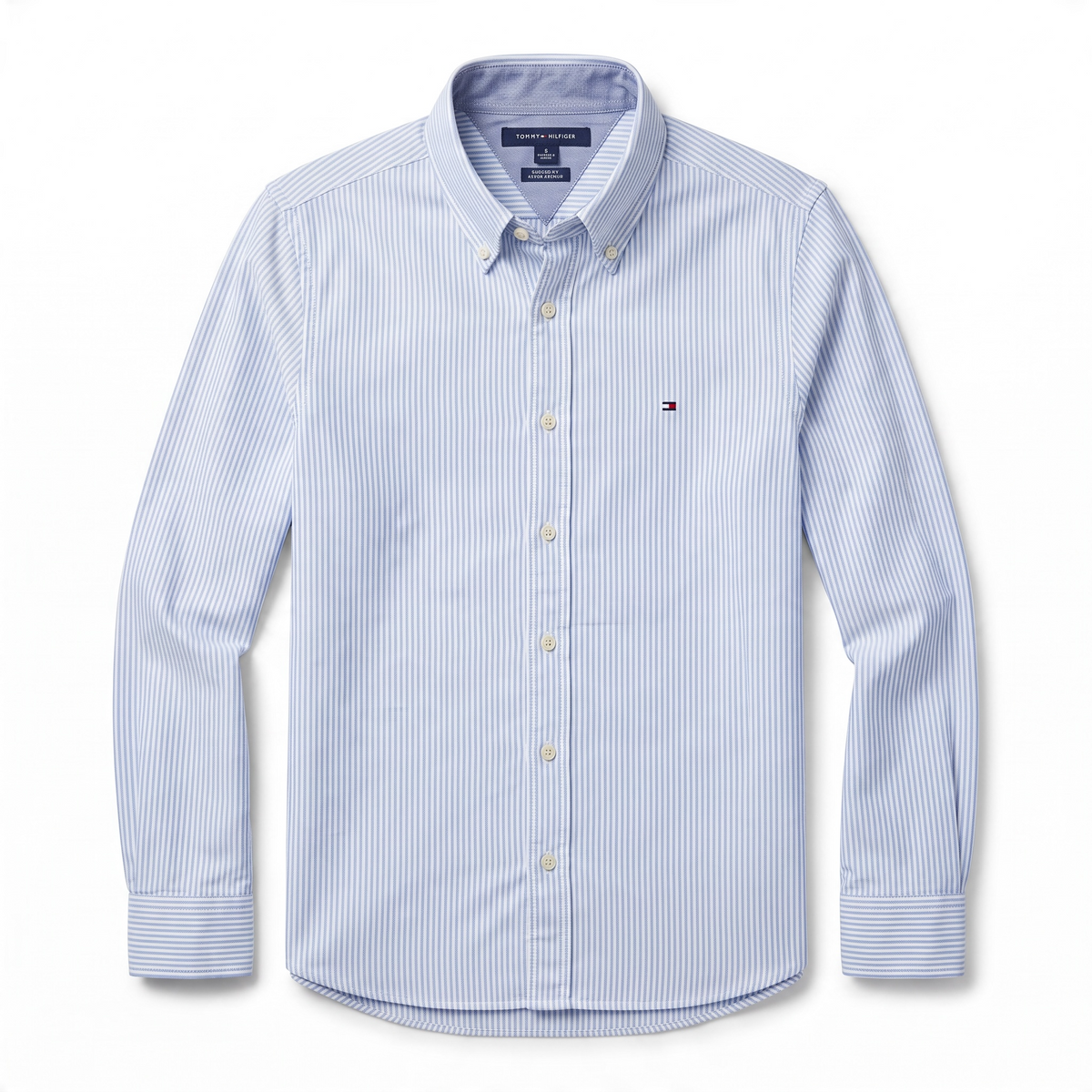 Camisa Tommy Hilfiger Custom Fit manga larga talla S
