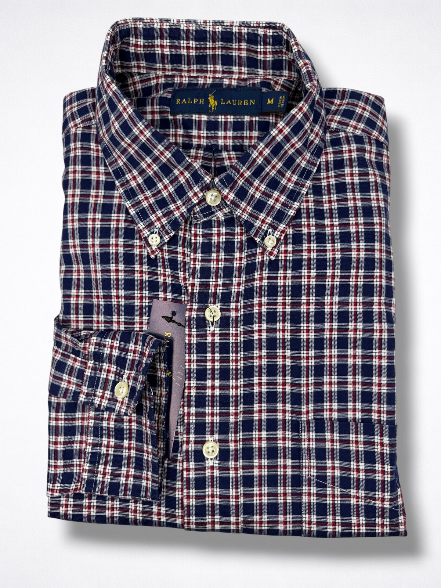 Camisa Polo Ralph Lauren Classic Fit Manga larga Talla M, modelo amplio Sirve para Talla L