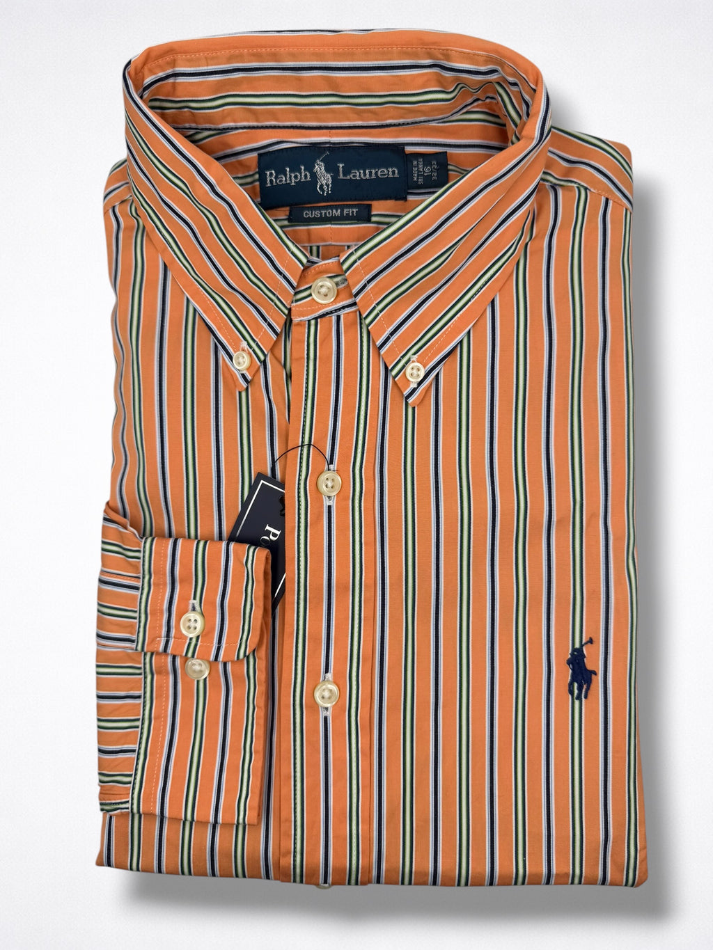 Camisa Polo Ralph Lauren Custom Fit Manga Larga Talla M