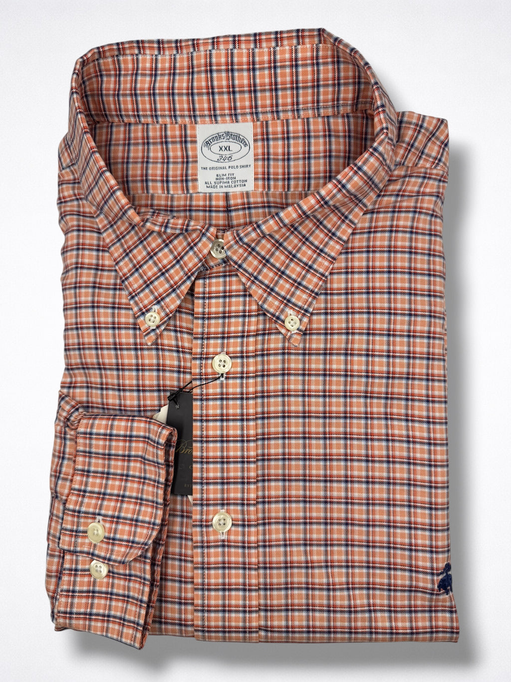 Camisa Brooks Brothers Slim Fit Manga Larga Talla XXL