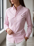 Camisa para Dama Polo Ralph Lauren Slim Fit manga larga talla L
