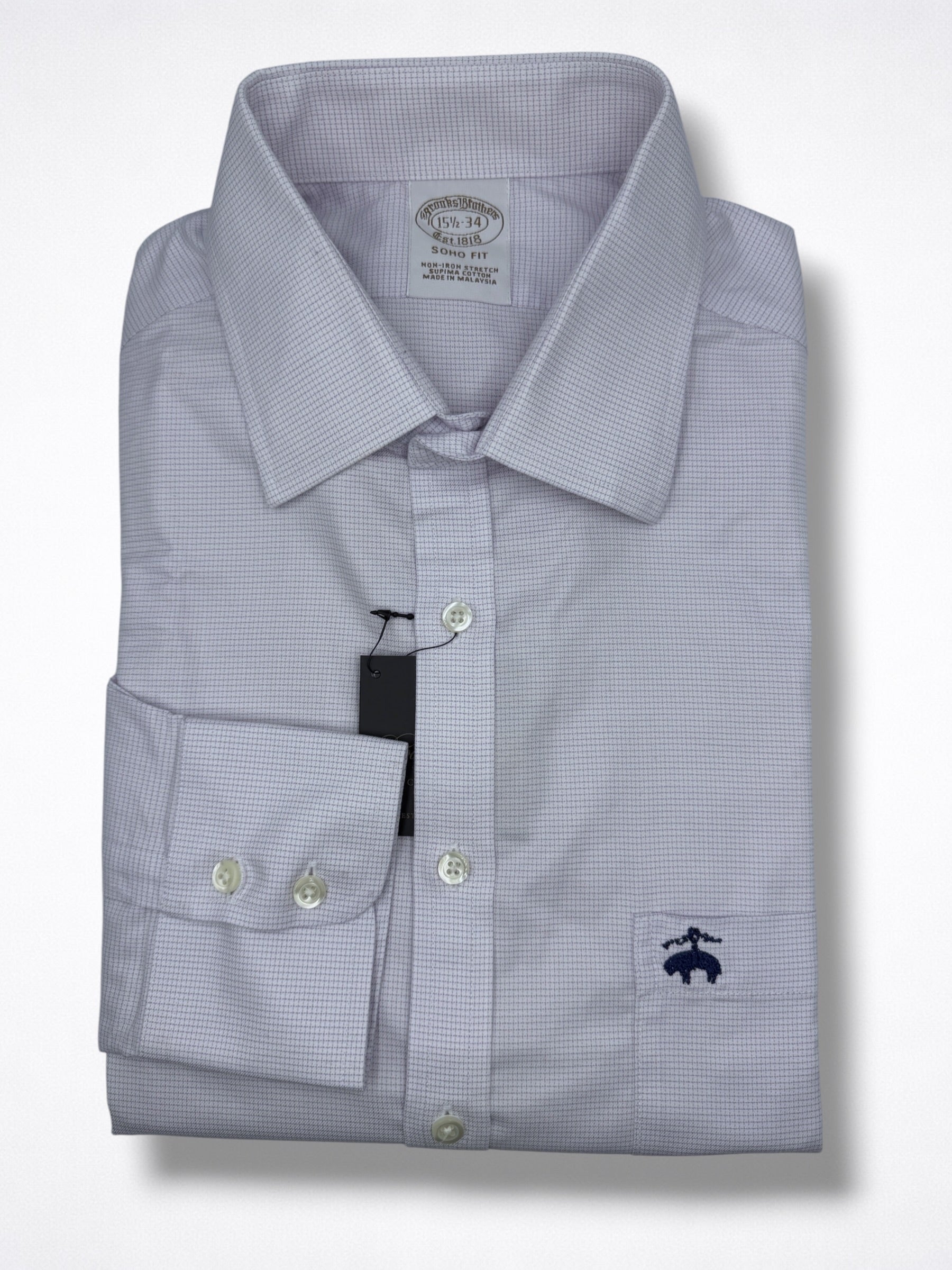 Camisa Brooks Brothers Classic Fit manga larga talla M