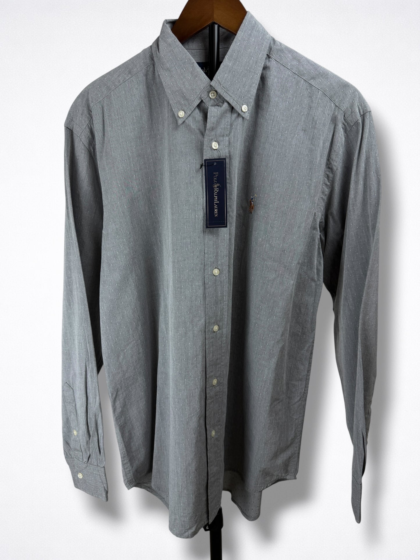 Camisa Polo Ralph Lauren Custom Fit Manga Larga Talla XL