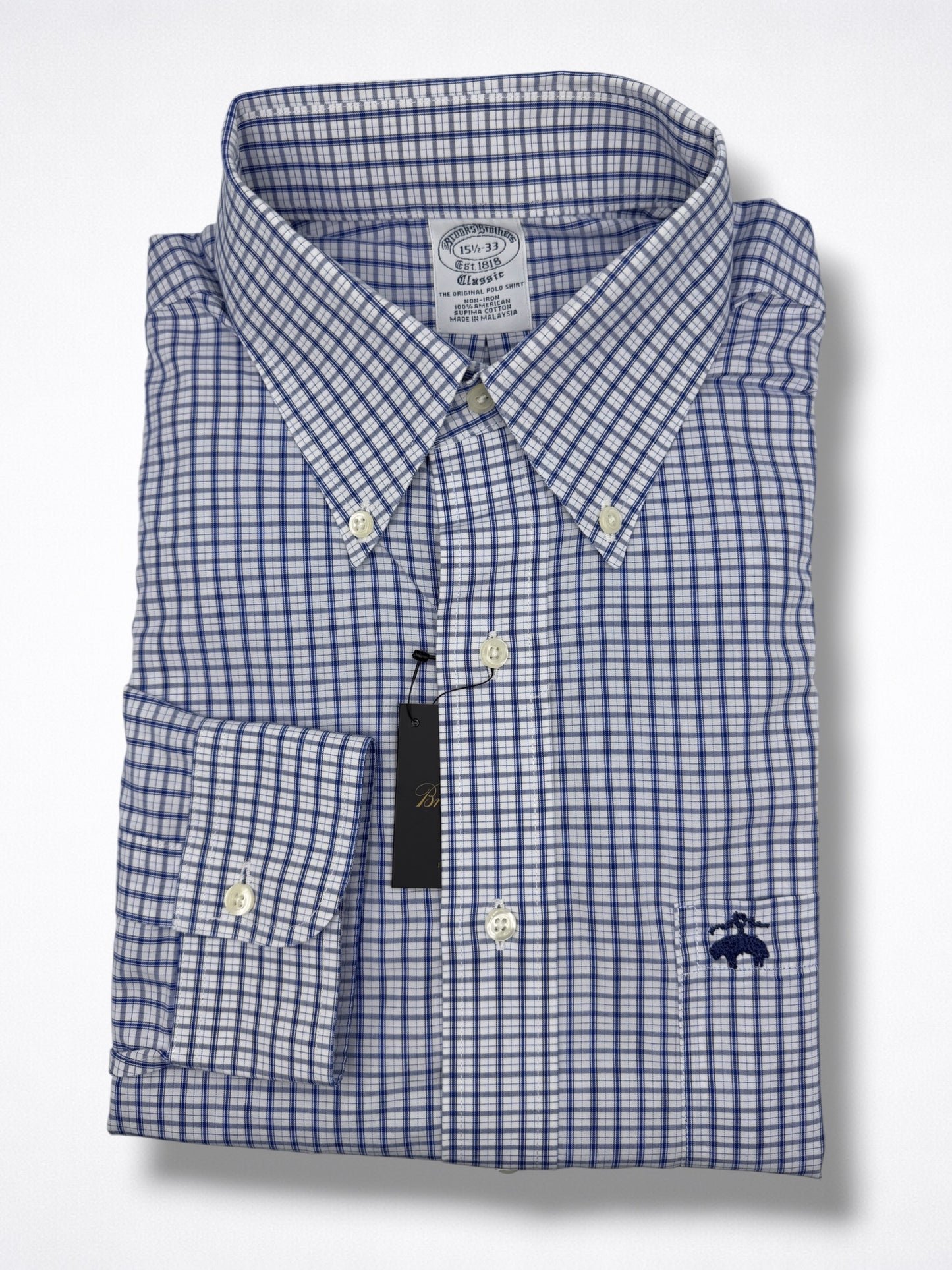 Camisa Brooks Brothers Classic Fit Manga Larga Talla M