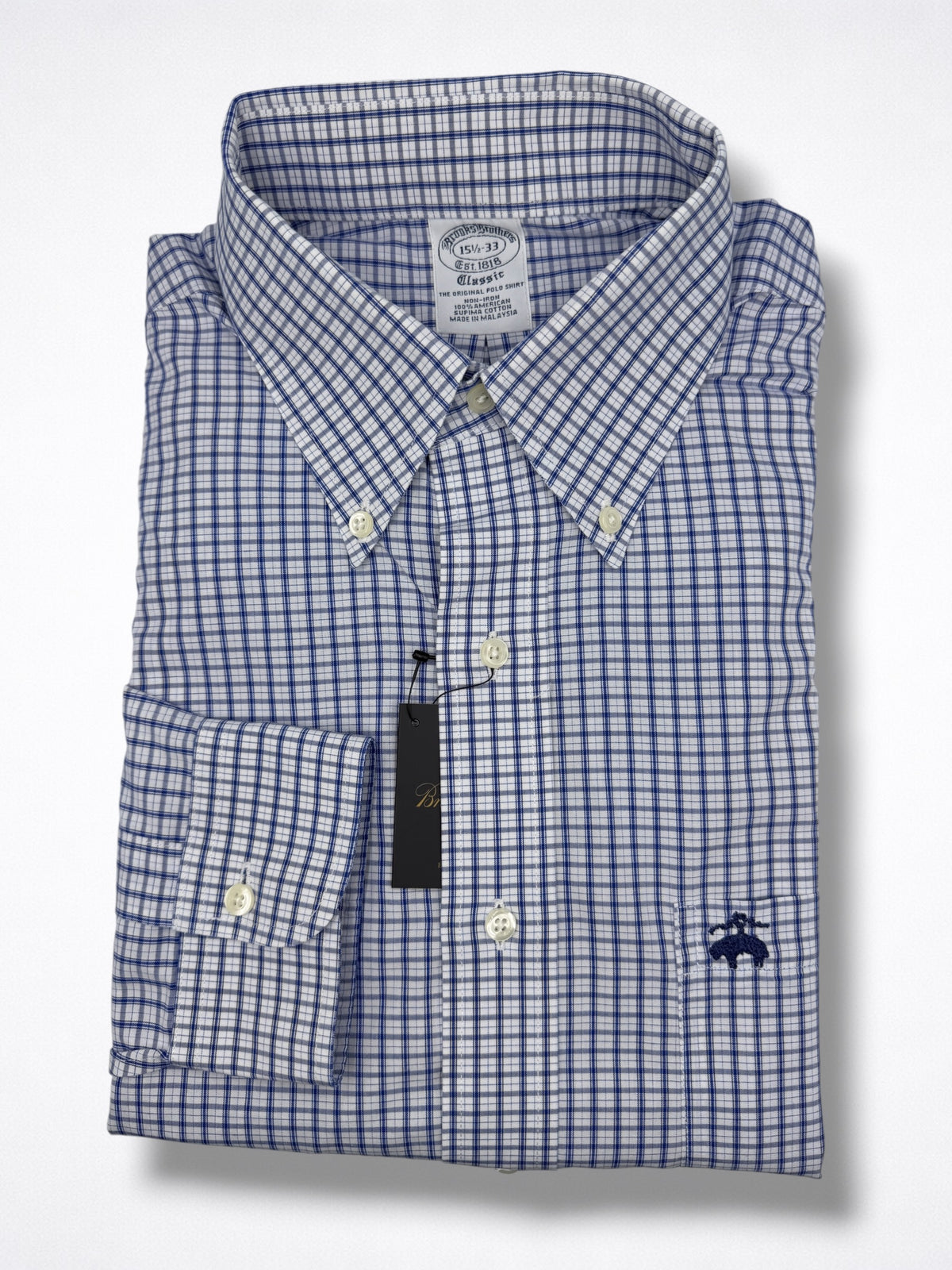 Camisa Brooks Brothers Classic Fit Manga Larga Talla M