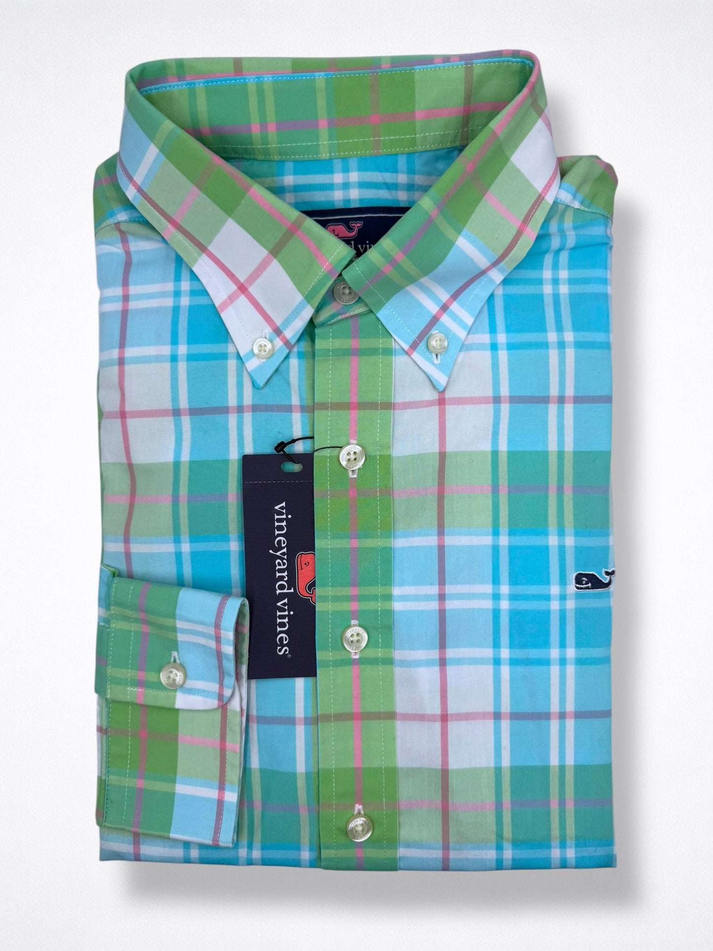 Camisa Vineyard Vines Slim Fit Manga Larga Talla M