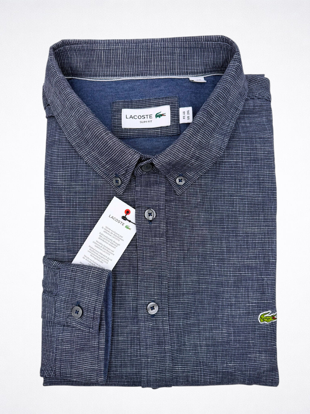 Camisa Lacoste Classic Fit Manga Larga Talla XL