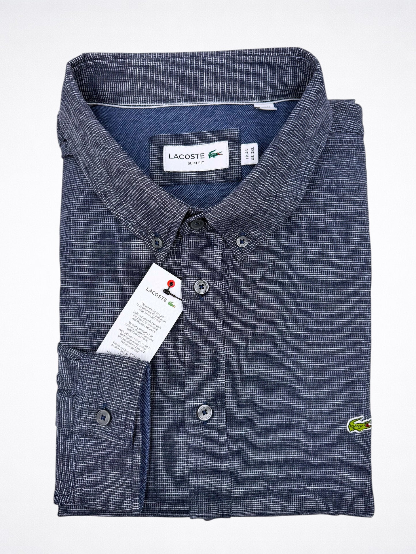 Camisa Lacoste Classic Fit Manga Larga Talla XL